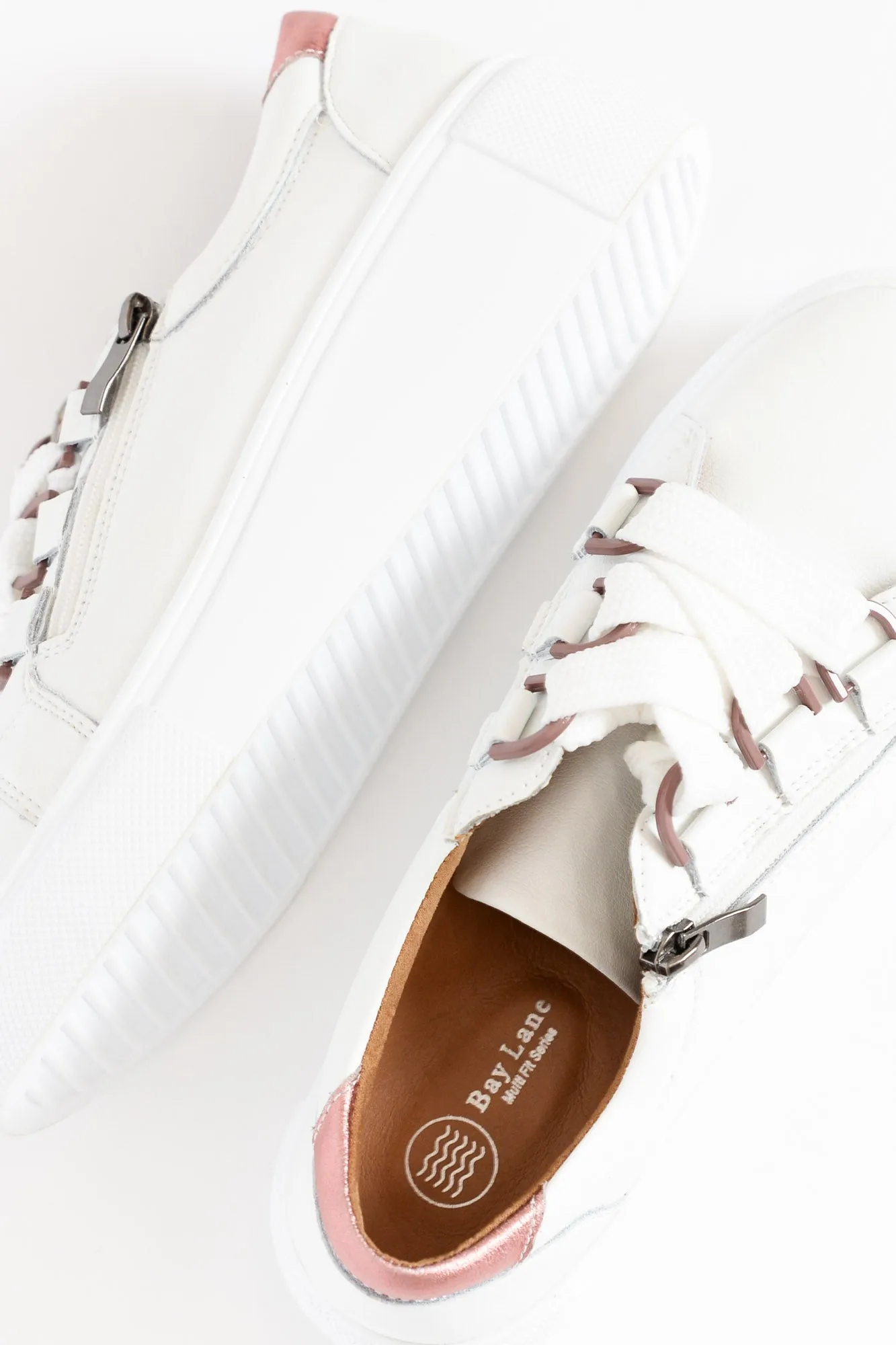 Luxe White Leather Sneaker sold by Blue Bungalow