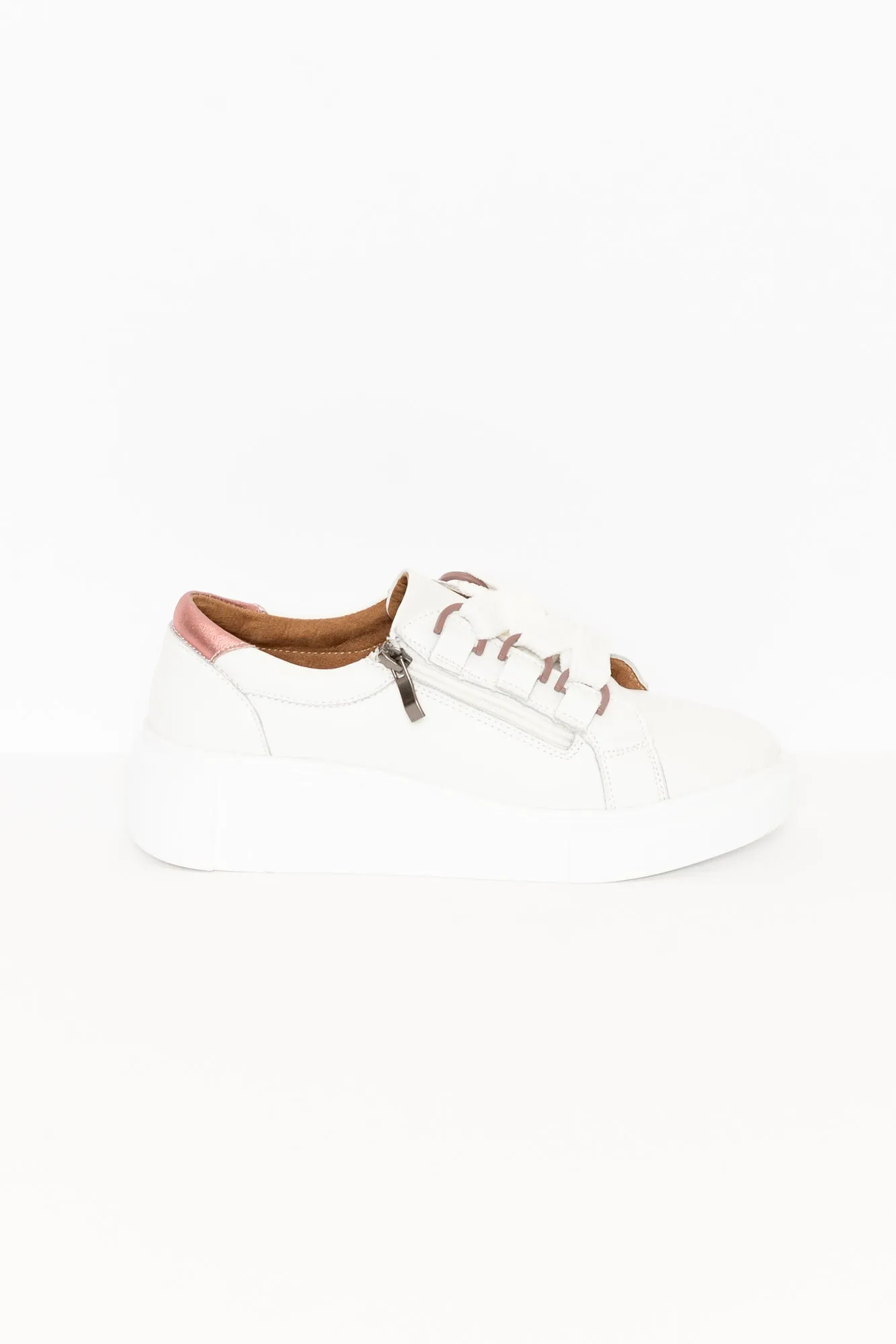 Luxe White Leather Sneaker sold by Blue Bungalow product image thumbnail 5