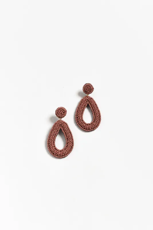 Wolfe Pink Beaded Drop Earrings sold by Blue Bungalow