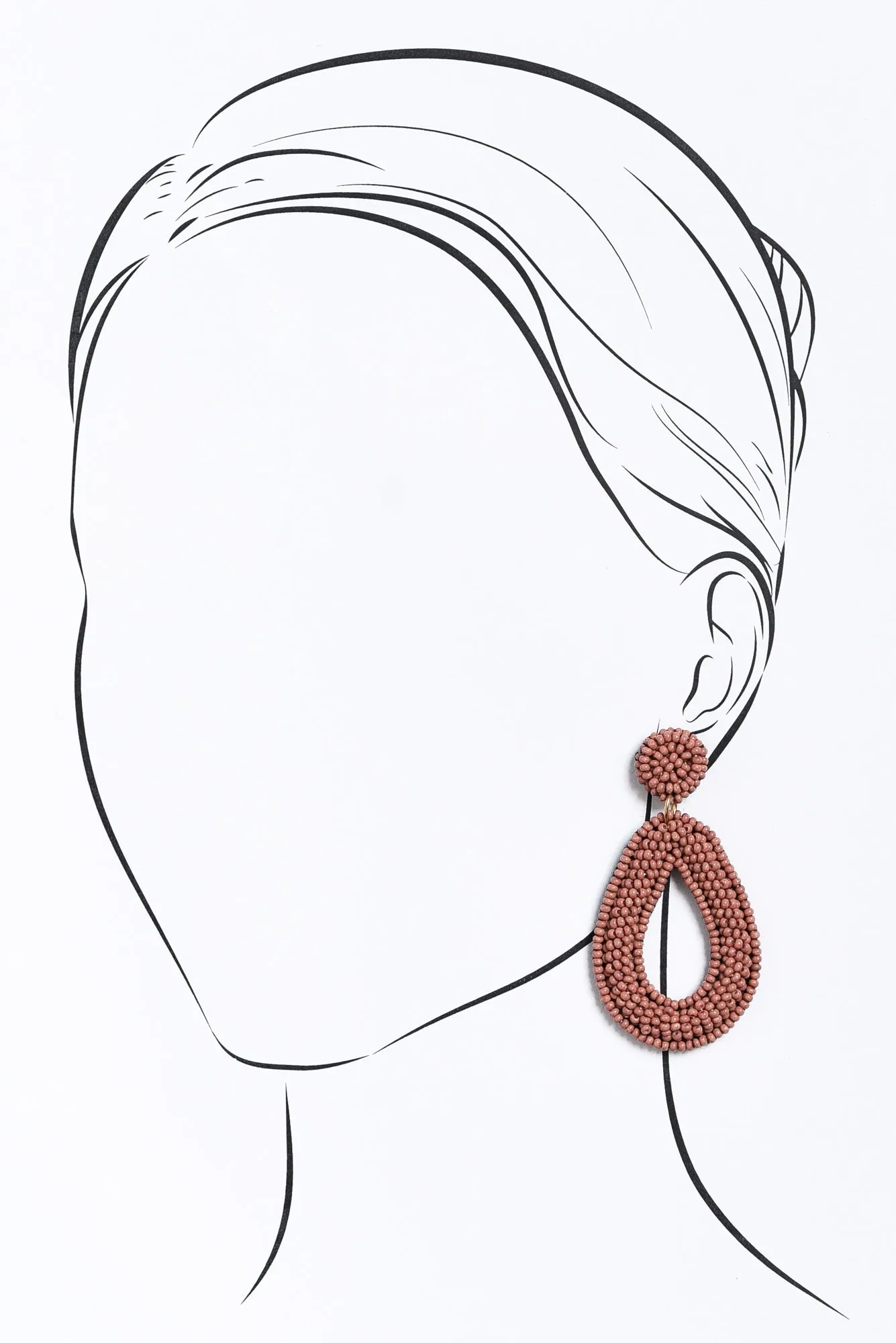 Wolfe Pink Beaded Drop Earrings sold by Blue Bungalow product image thumbnail 2