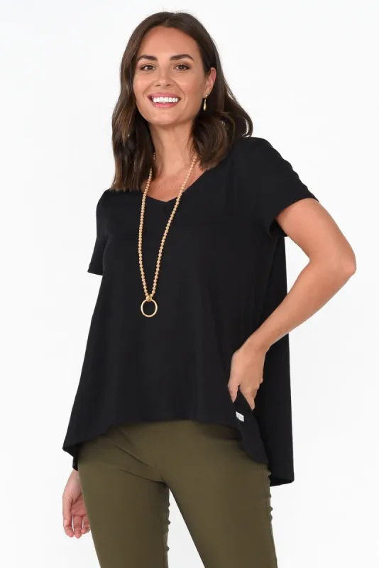 Montreal Black Cotton Tee sold by Blue Bungalow