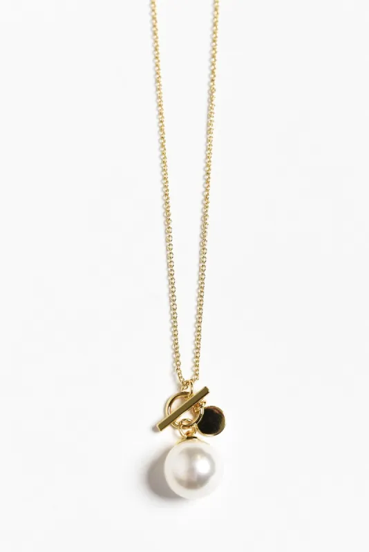 Kora Gold Pearl Necklace sold by Blue Bungalow