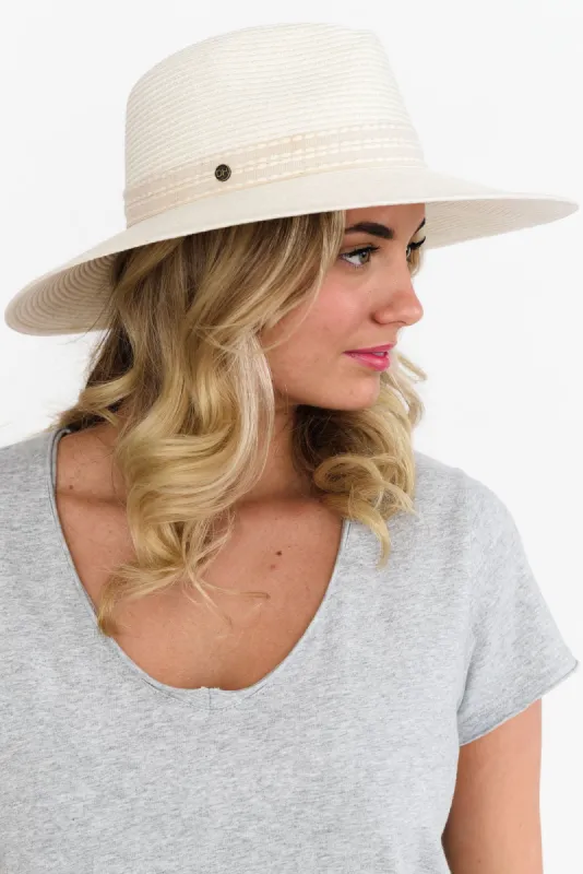 Whitehaven Ivory Flexibraid Fedora sold by Blue Bungalow