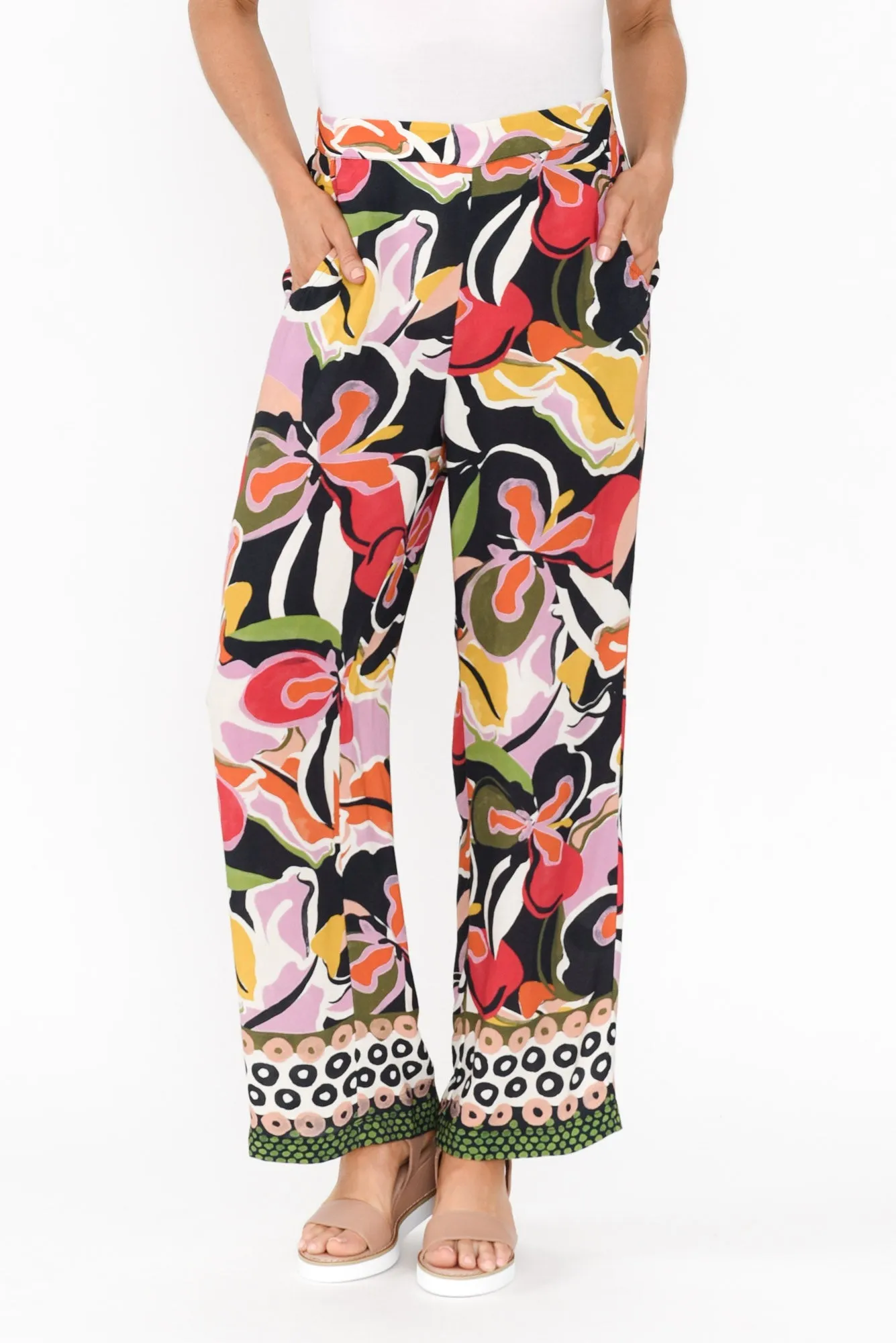 Feature Black Tropical Pant sold by Blue Bungalow