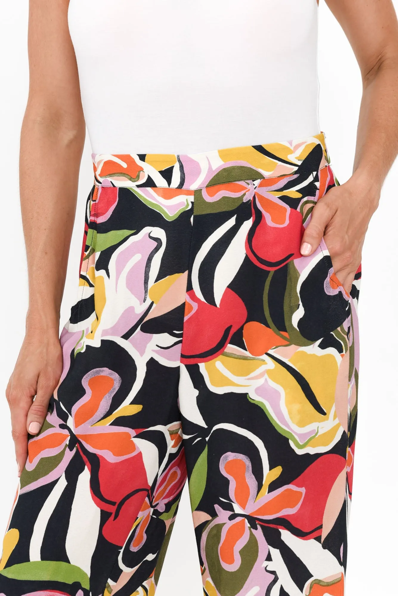 Feature Black Tropical Pant sold by Blue Bungalow product image thumbnail 5