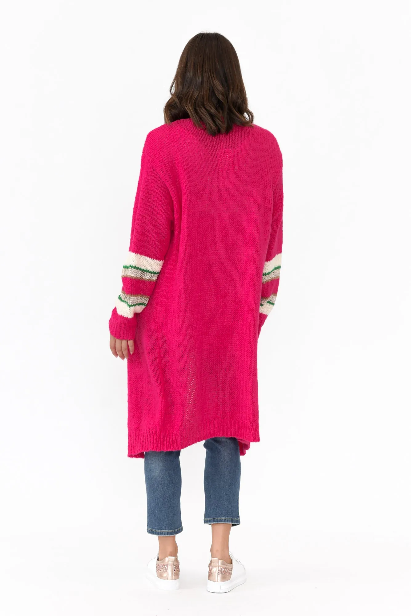 Pippi Hot Pink Wool Cardigan sold by Blue Bungalow product image thumbnail 4