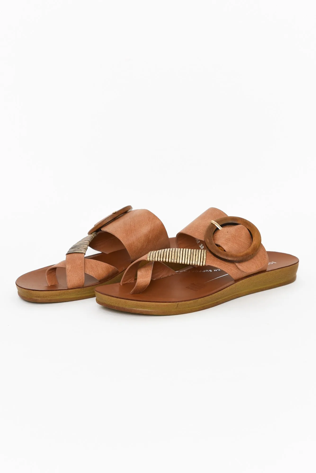 Dama Tan Buckle Slide sold by Blue Bungalow product image thumbnail 4