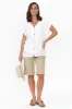 Miray White Button Top sold by Blue Bungalow