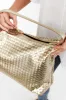 Benita Gold Weave Slouch Handbag sold by Blue Bungalow