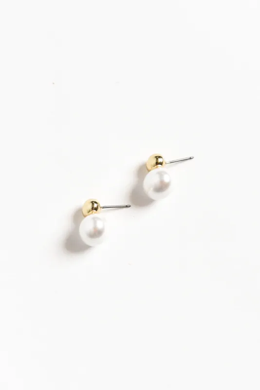 Lumi Pearl Stud Earrings sold by Blue Bungalow