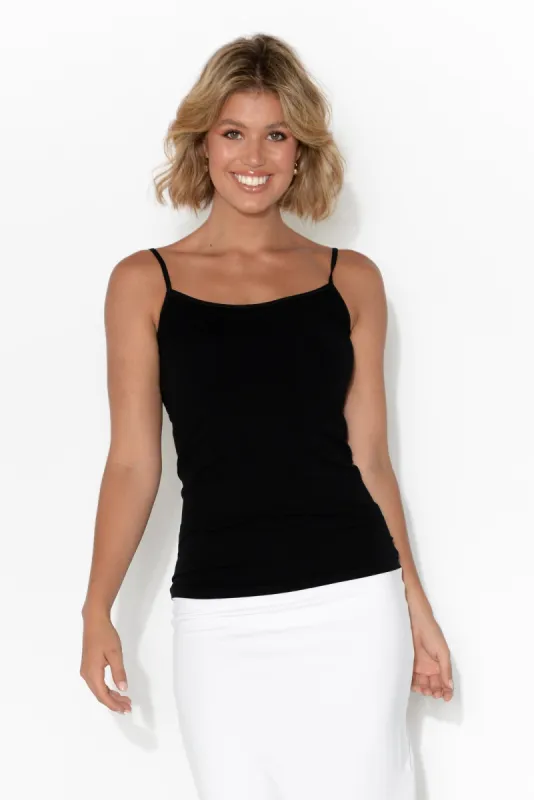 Black Bamboo Camisole Singlet sold by Blue Bungalow