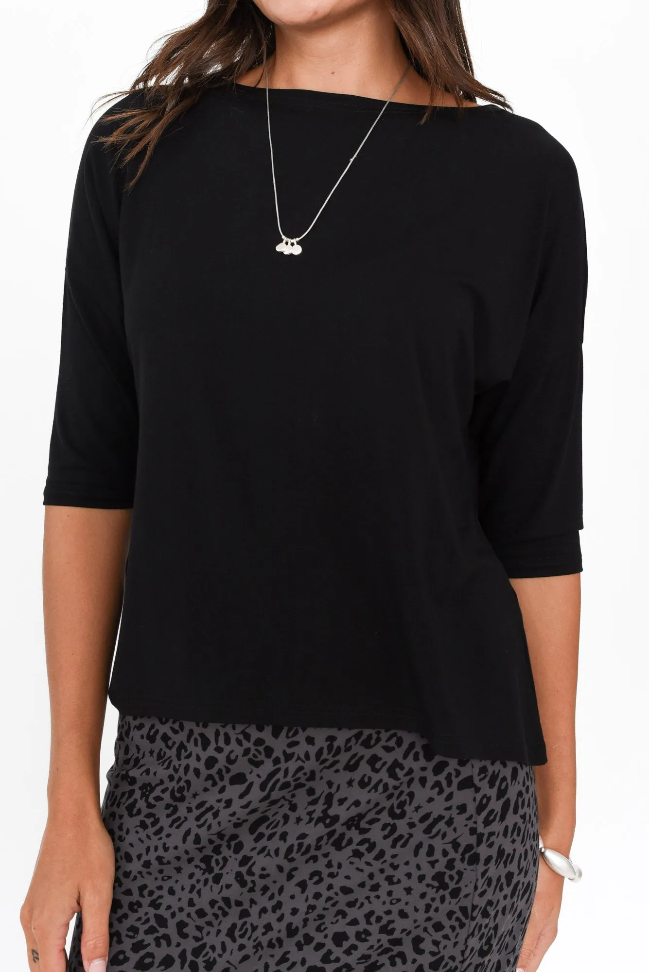 Camila Black Bamboo Top sold by Blue Bungalow product image thumbnail 5