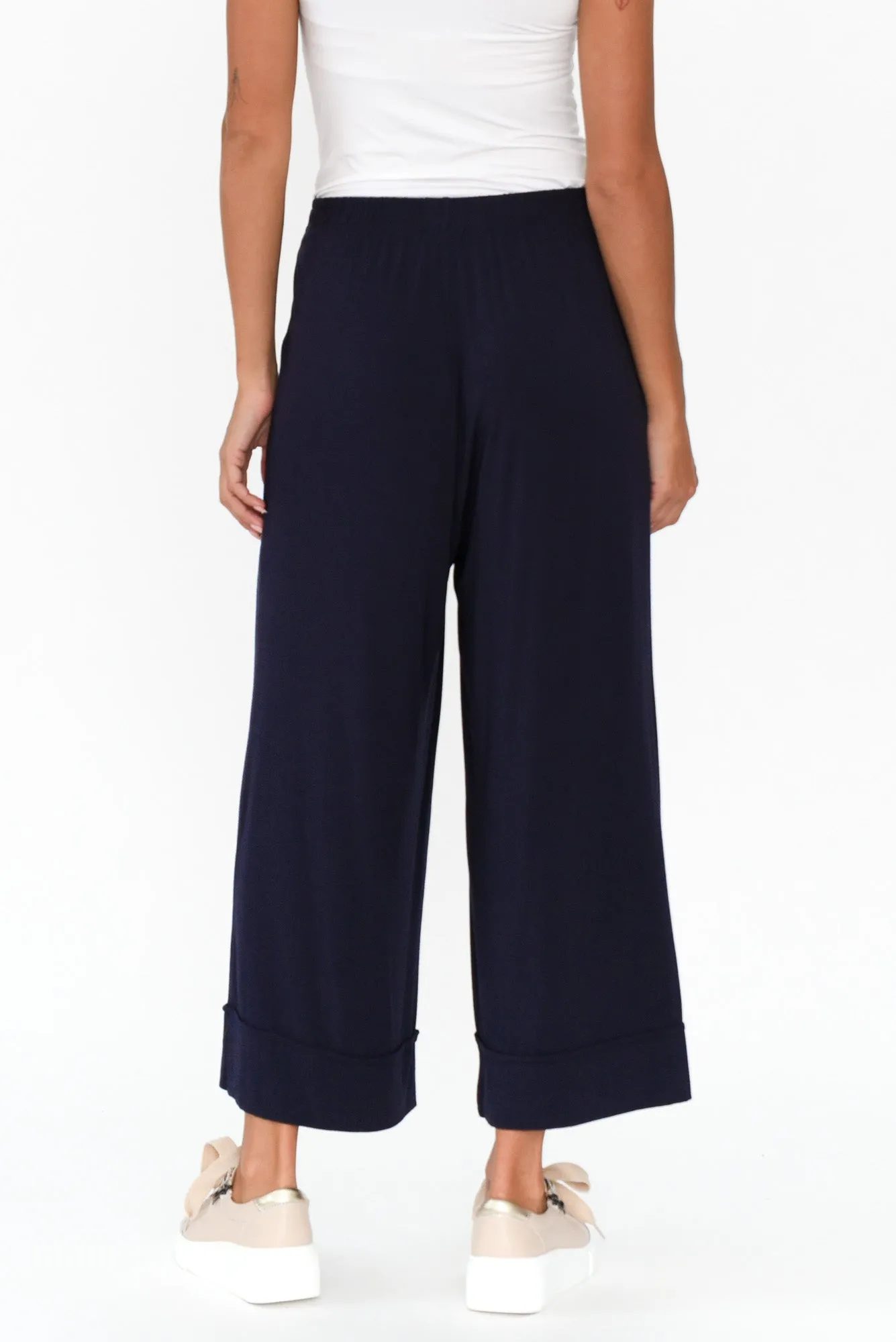 Lena Navy Micro Modal Resort Pants sold by Blue Bungalow product image thumbnail 5