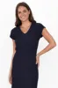 Wilkie Navy V Neck Knit Top sold by Blue Bungalow