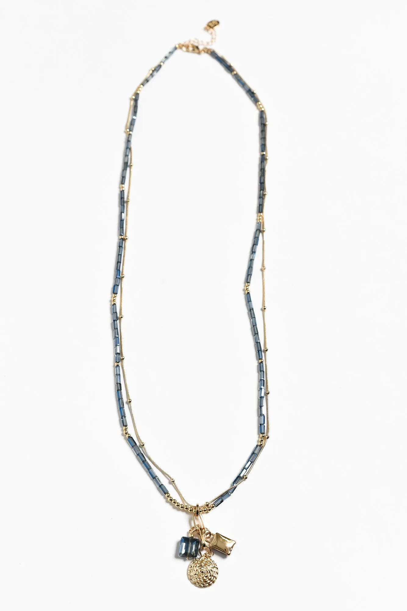 Kiva Blue Beaded Pendant Necklace sold by Blue Bungalow product image thumbnail 2