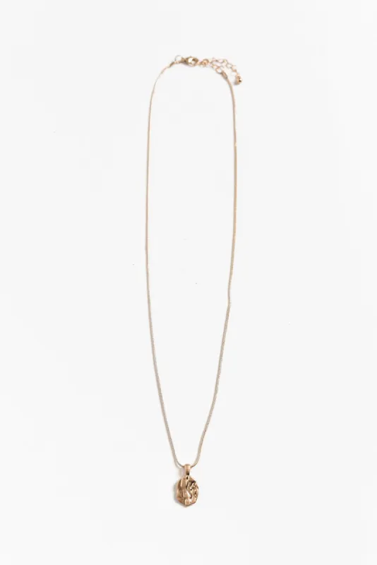 Rhonda Gold Pendant Necklace sold by Blue Bungalow