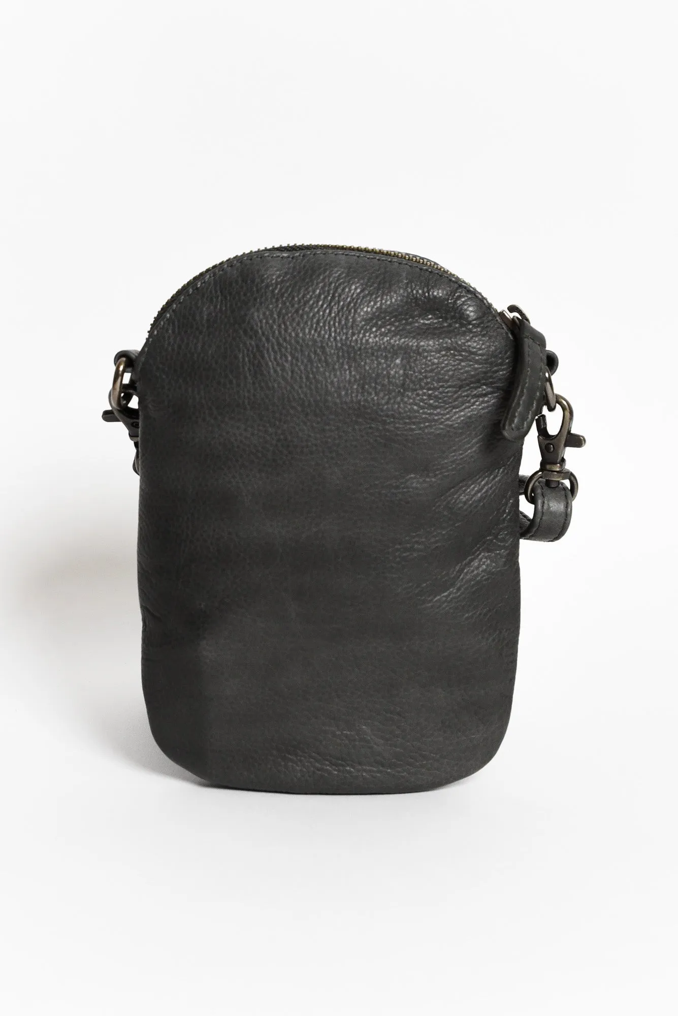 Bobbi Charcoal Leather Crossbody Bag sold by Blue Bungalow