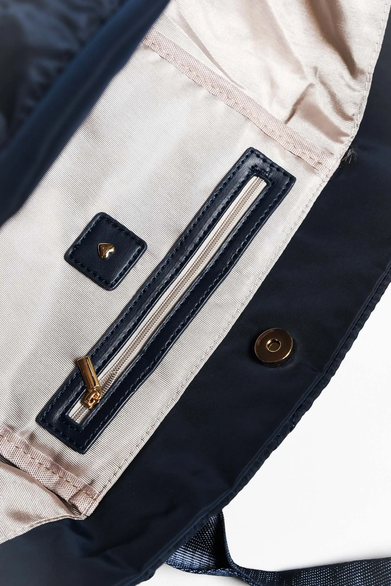 Aleana Navy Quilted Tote Bag sold by Blue Bungalow product image thumbnail 3