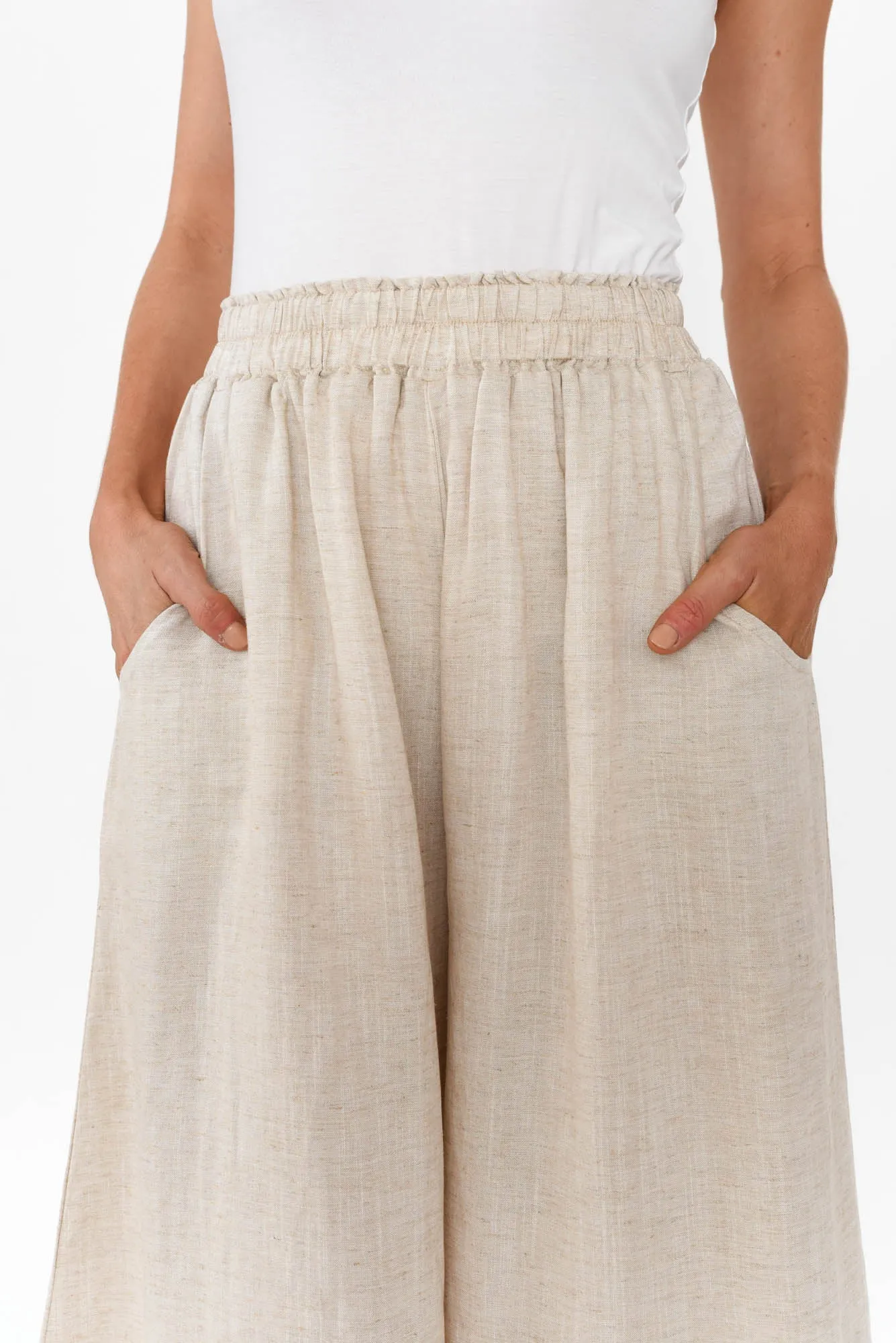 Kaleo Beige Linen Blend Pants sold by Blue Bungalow product image thumbnail 5