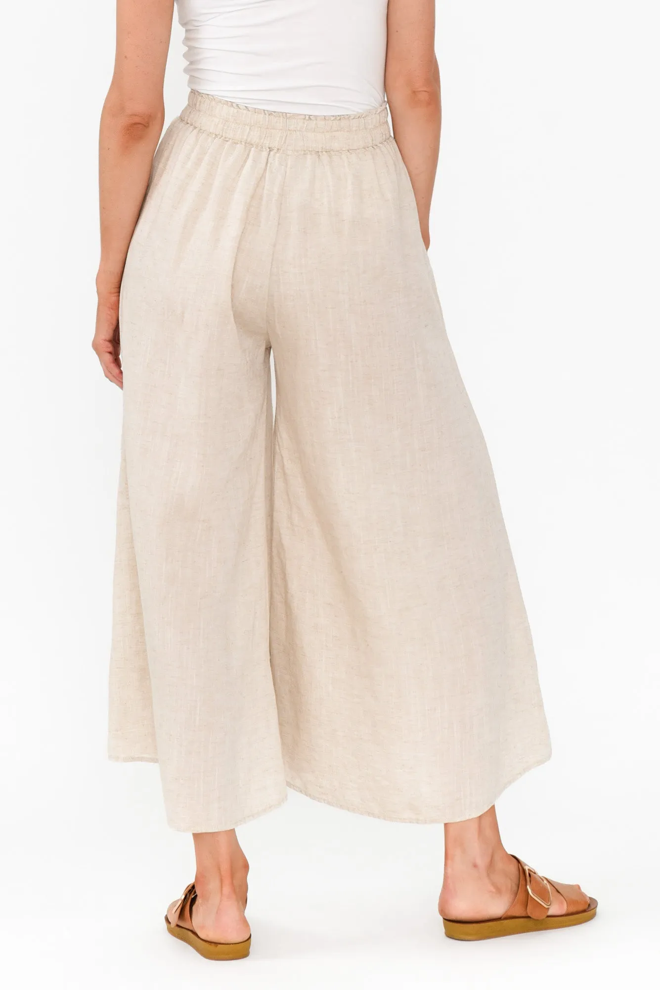 Kaleo Beige Linen Blend Pants sold by Blue Bungalow product image thumbnail 4