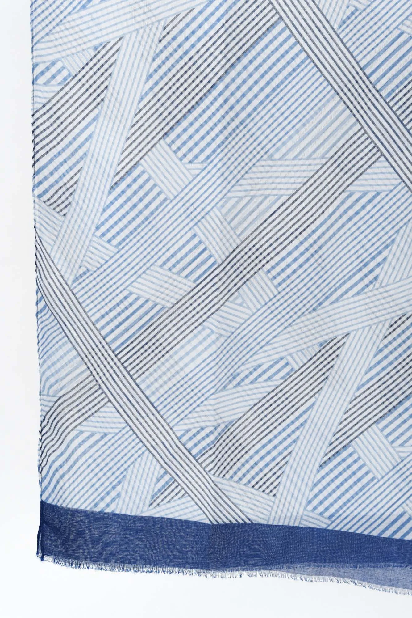 Claret Navy Stripe Scarf sold by Blue Bungalow product image thumbnail 4