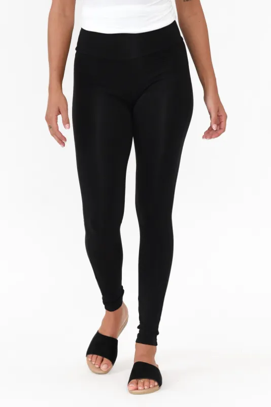 Carly Black Bamboo Leggings sold by Blue Bungalow