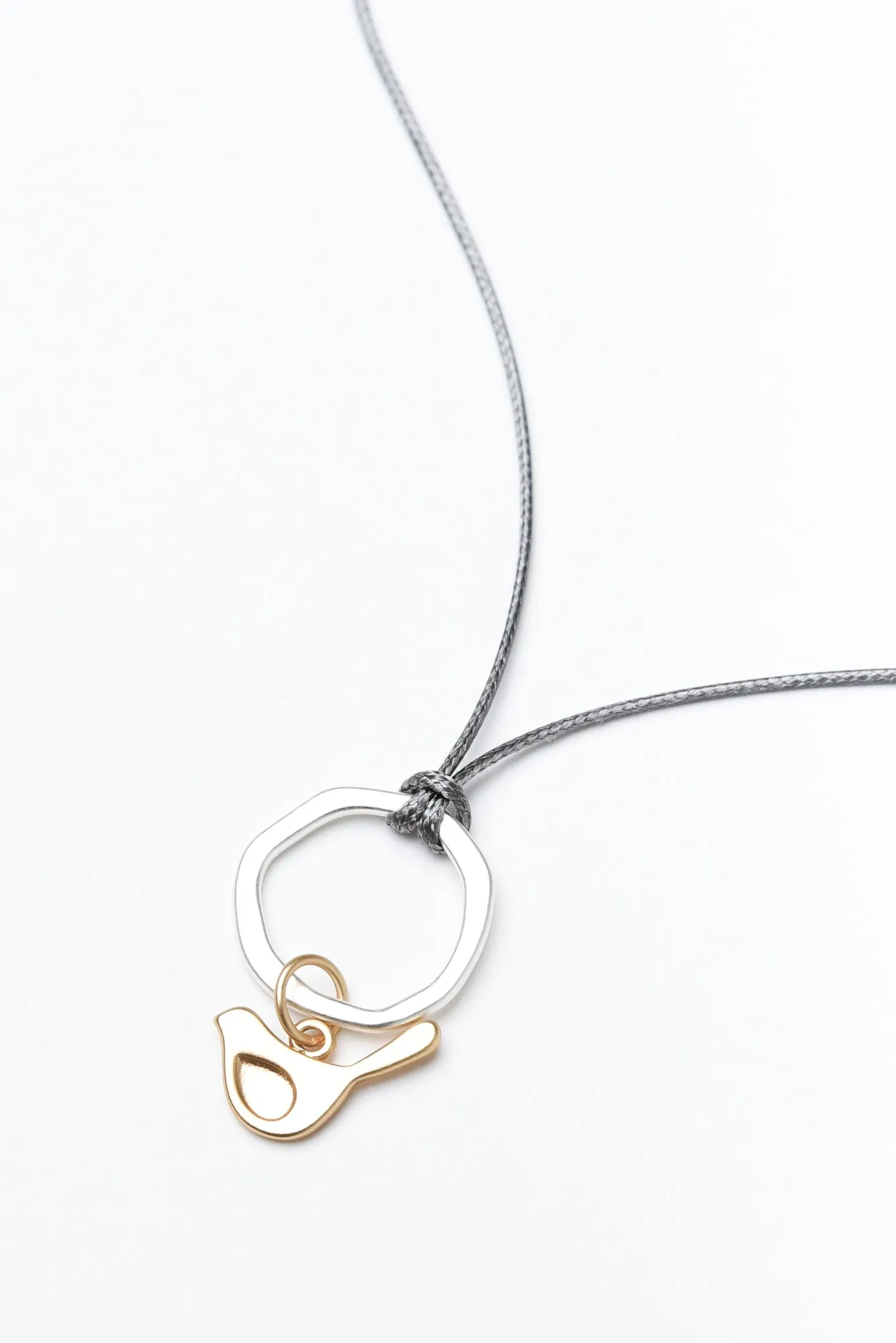 Sofia Silver Bird Cord Necklace sold by Blue Bungalow product image thumbnail 2