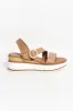 Lilly Taupe Leather Platform Sandal sold by Blue Bungalow