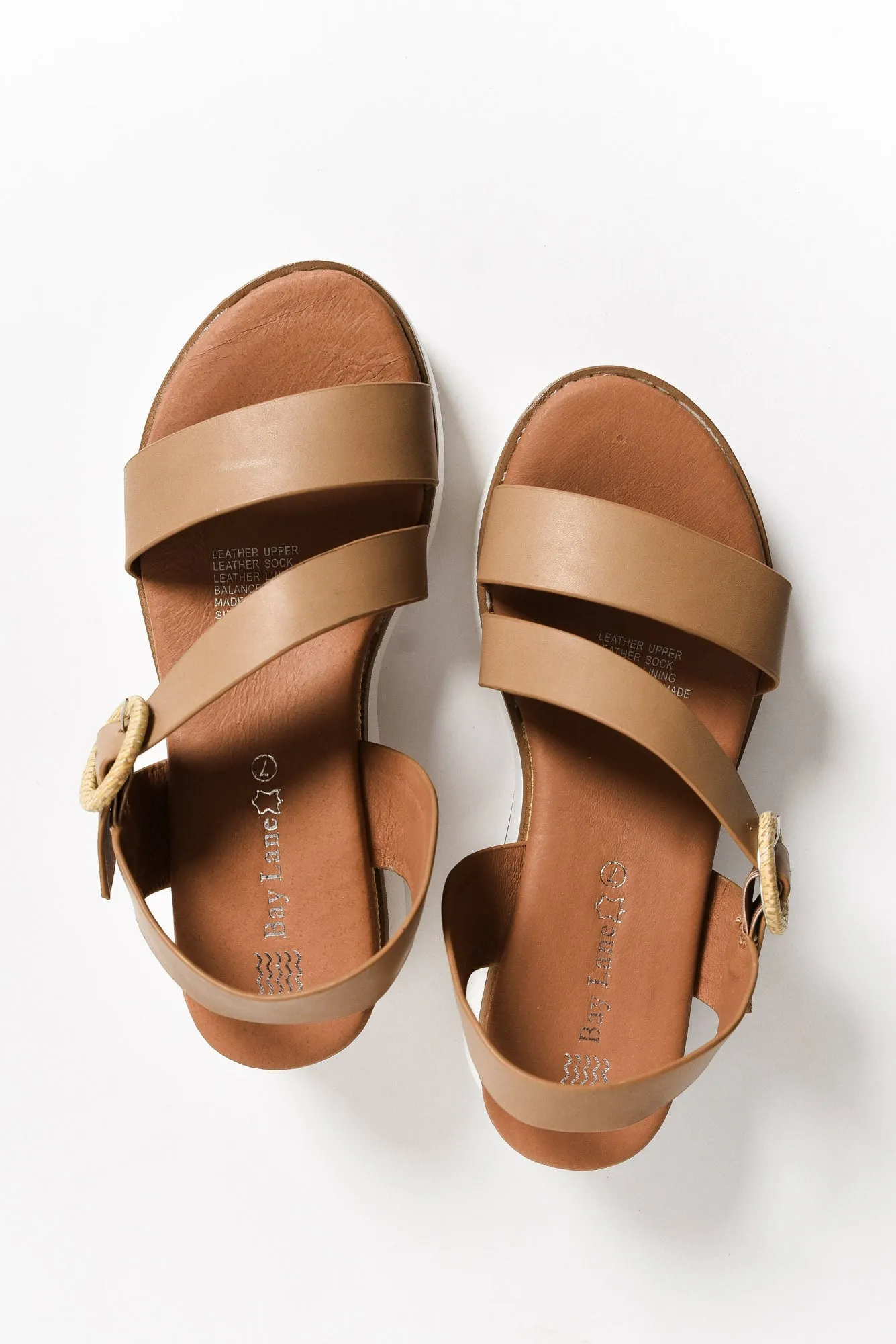 Lilly Taupe Leather Platform Sandal sold by Blue Bungalow product image thumbnail 4
