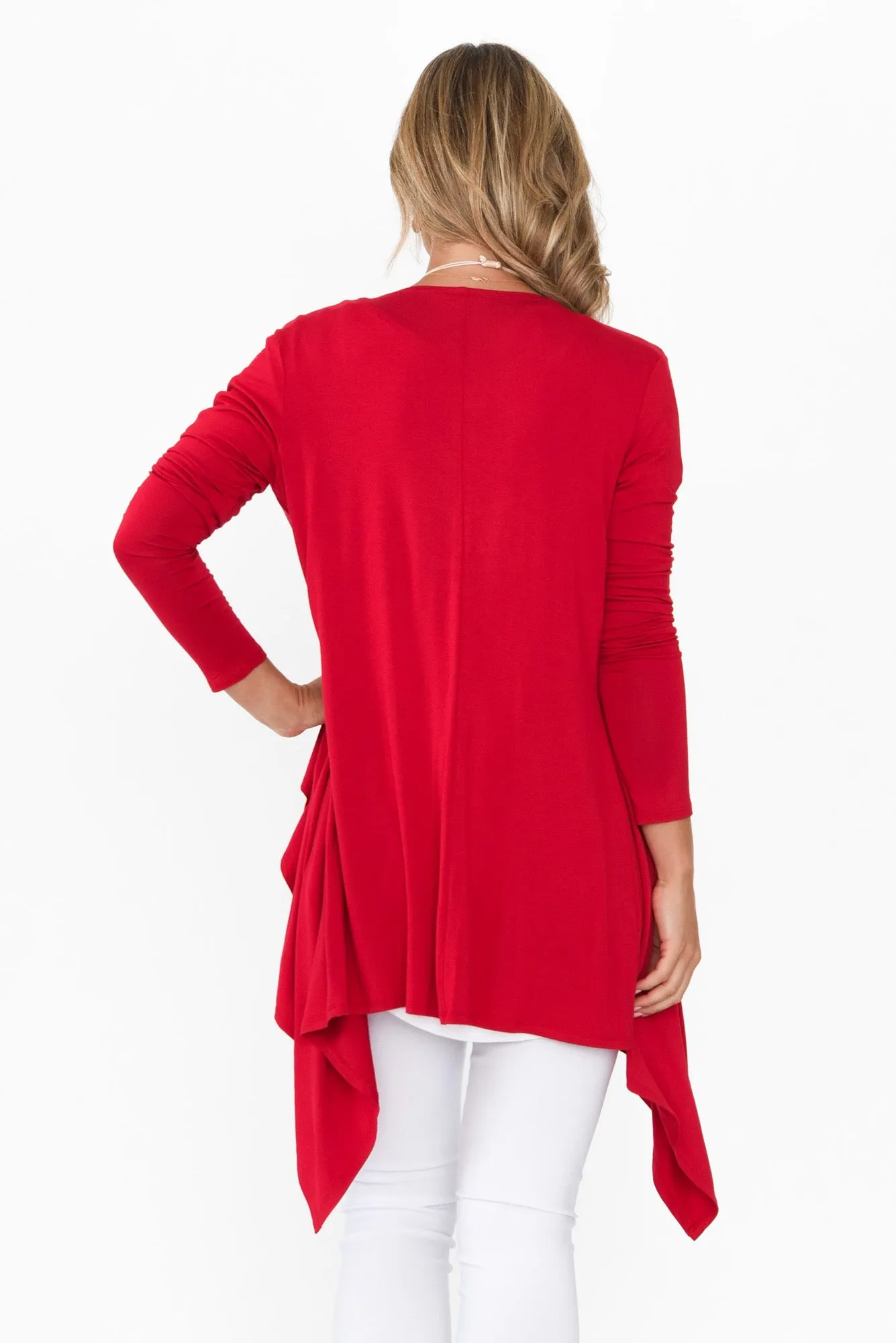 Cherry Bamboo Waterfall Cardigan sold by Blue Bungalow product image thumbnail 4
