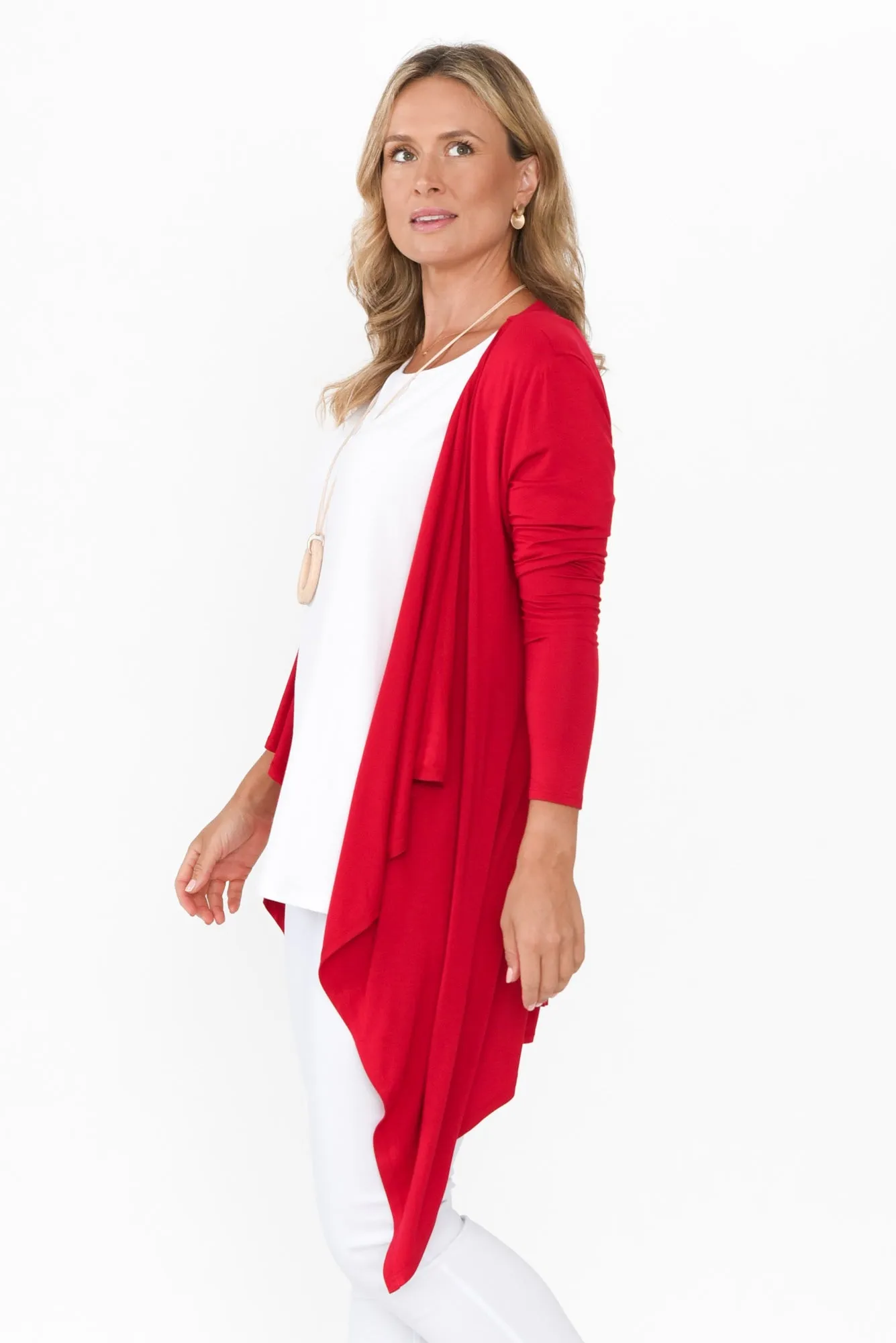 Cherry Bamboo Waterfall Cardigan sold by Blue Bungalow product image thumbnail 3