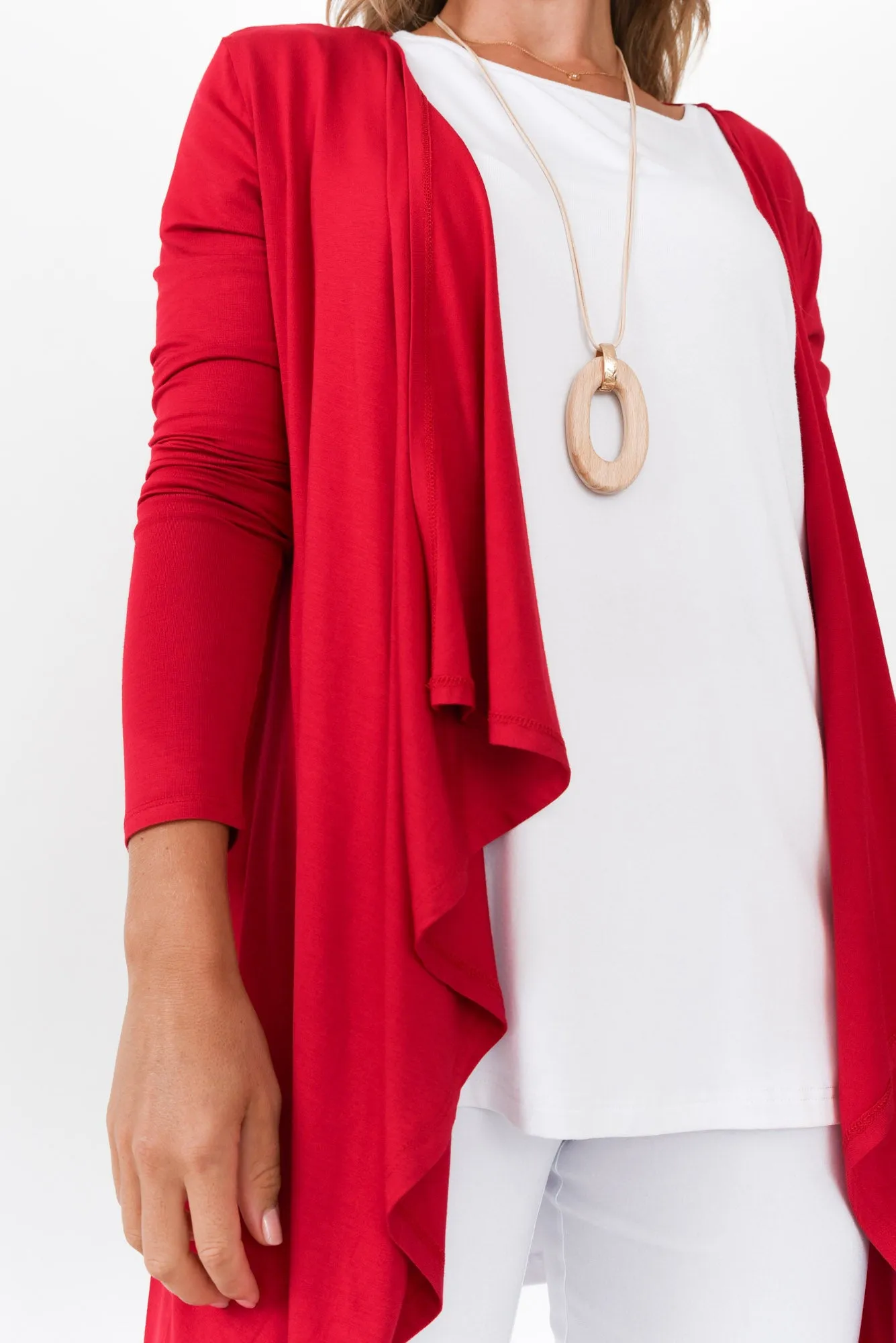 Cherry Bamboo Waterfall Cardigan sold by Blue Bungalow product image thumbnail 5