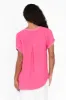 Elaria Fuchsia Linen Blend Tee sold by Blue Bungalow