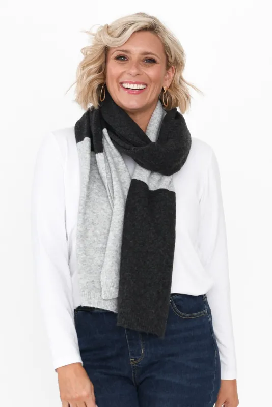 Silis Black Splice Scarf sold by Blue Bungalow
