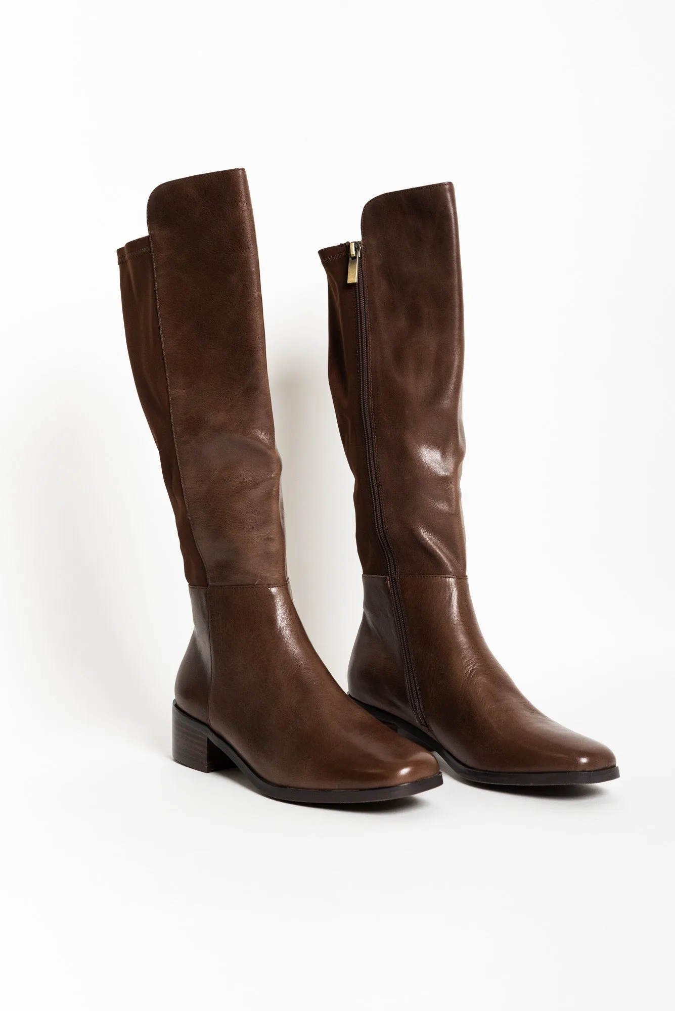 Young Chocolate Leather Knee High Boot sold by Blue Bungalow product image thumbnail 2