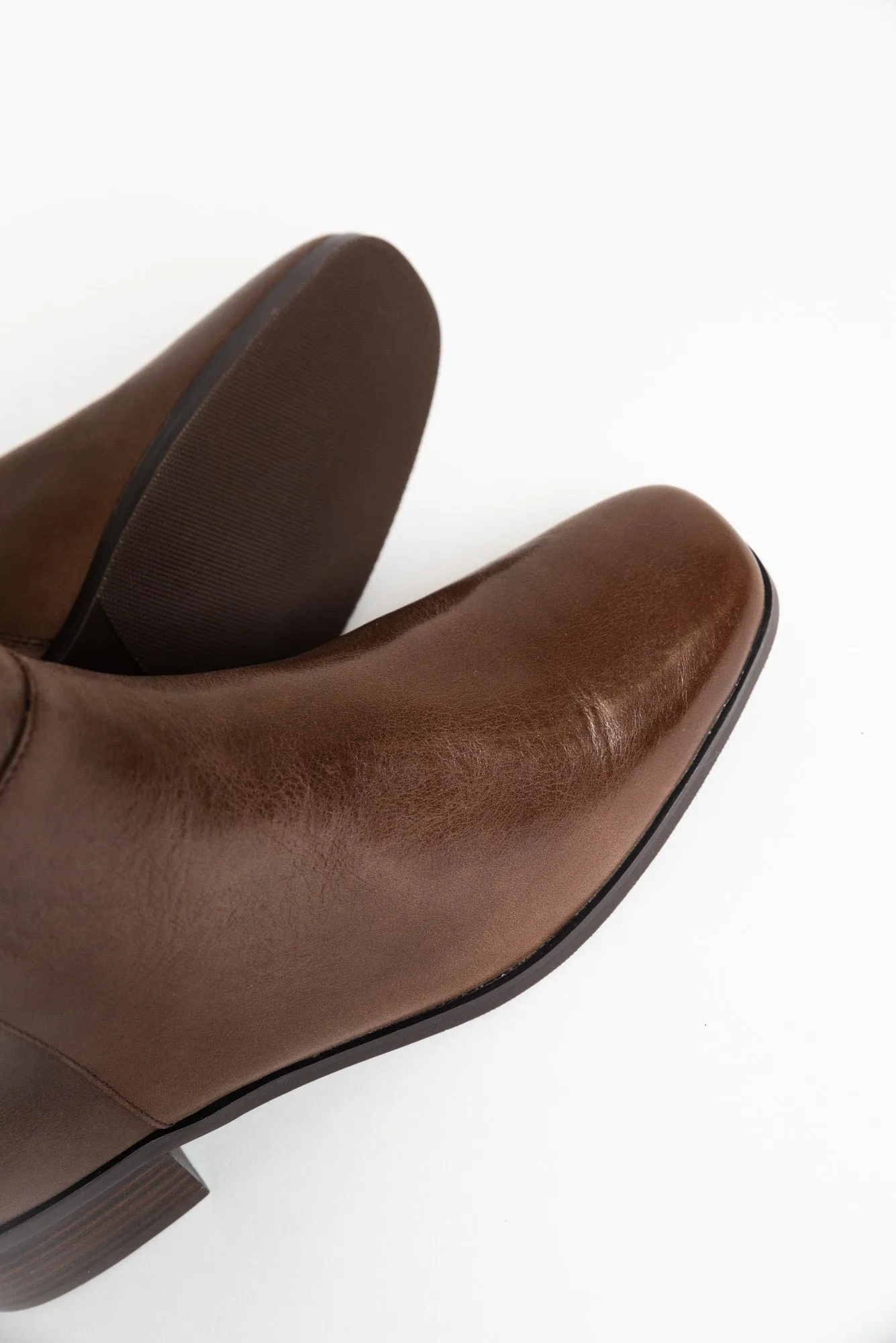 Young Chocolate Leather Knee High Boot sold by Blue Bungalow product image thumbnail 5