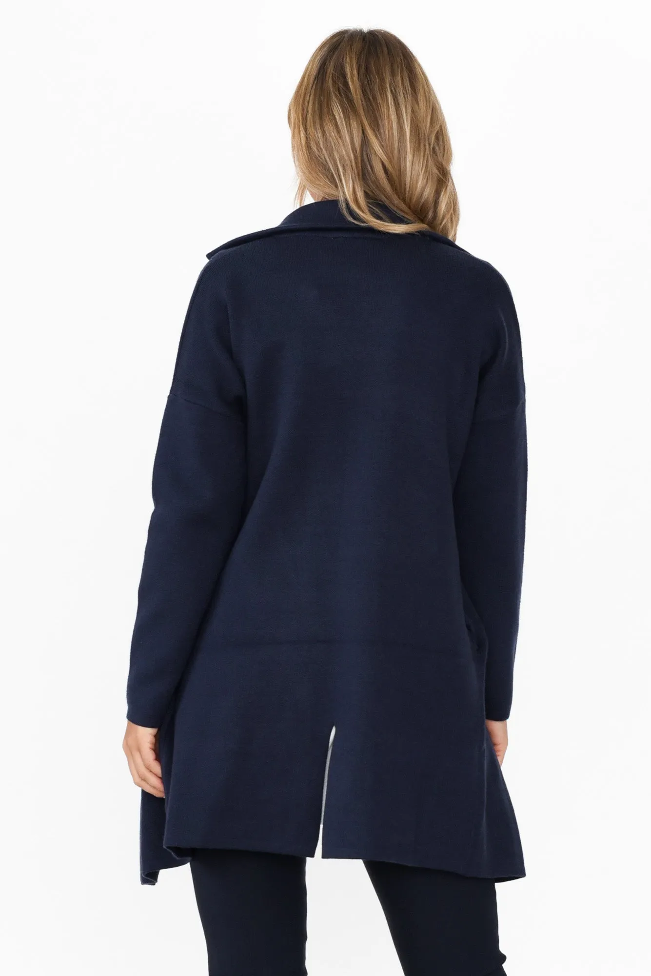 Bristol Navy Collared Coatigan sold by Blue Bungalow product image thumbnail 4