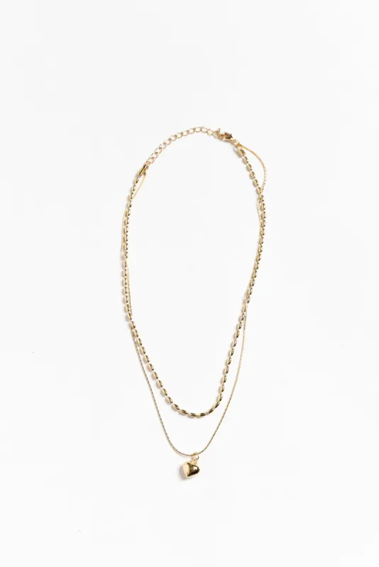Mags Gold Heart Necklace sold by Blue Bungalow