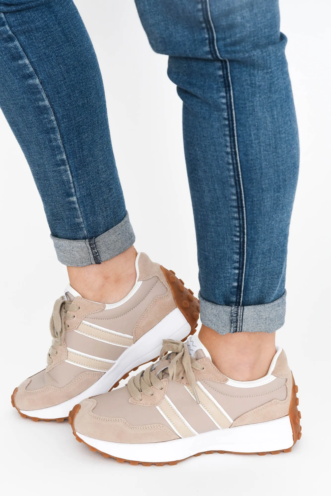 Flex Nude Stripe Leather Sneaker sold by Blue Bungalow product image thumbnail 3