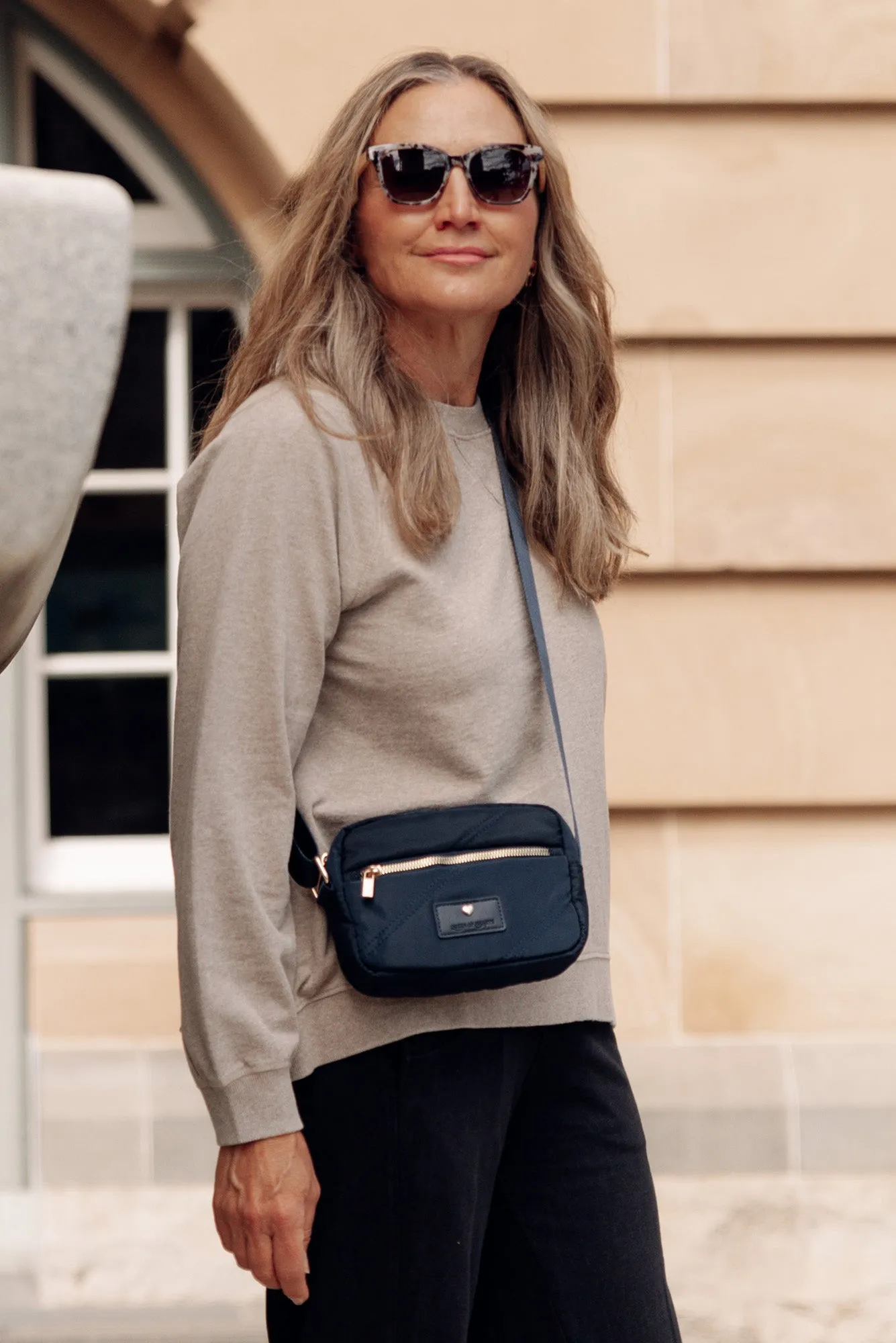 Bea Navy Quilted Crossbody Bag sold by Blue Bungalow product image thumbnail 2