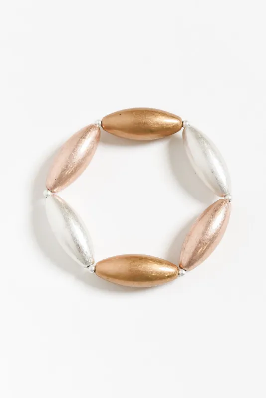 Vella Mixed Metal Beaded Bracelet sold by Blue Bungalow