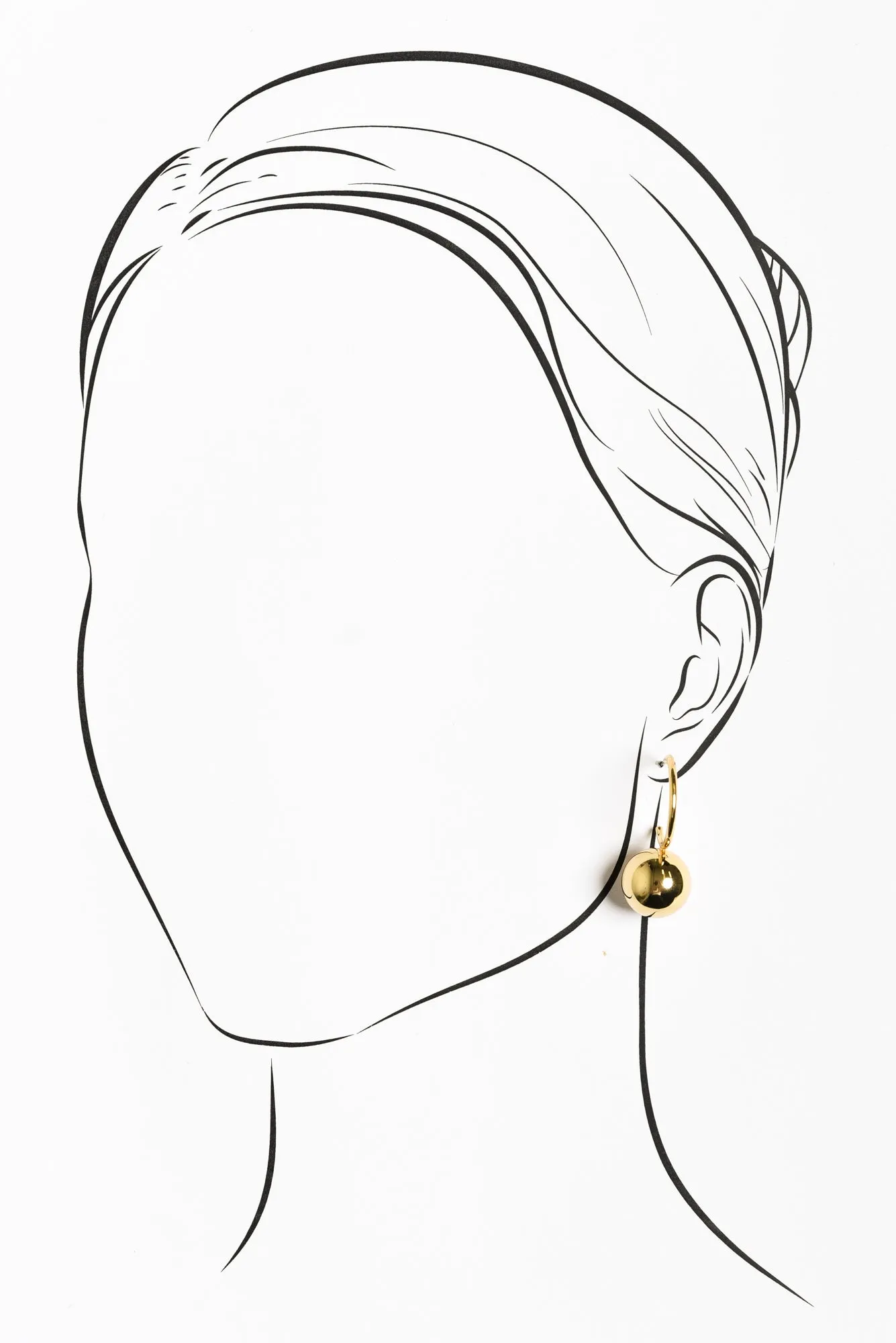 Chelsea Gold Ball Drop Earrings sold by Blue Bungalow product image thumbnail 2