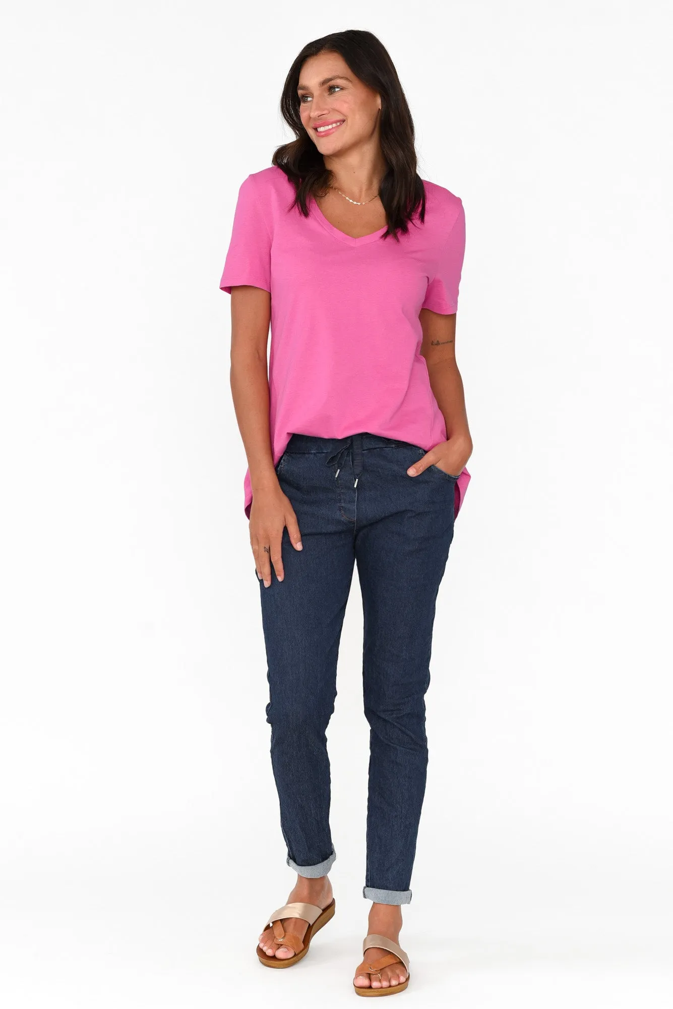 Luella Hot Pink Cotton Tee sold by Blue Bungalow product image thumbnail 3