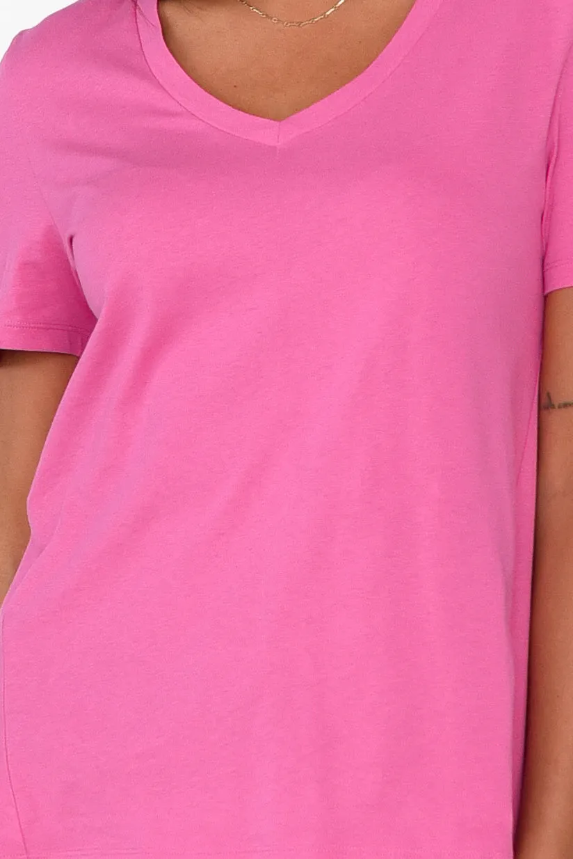 Luella Hot Pink Cotton Tee sold by Blue Bungalow product image thumbnail 4