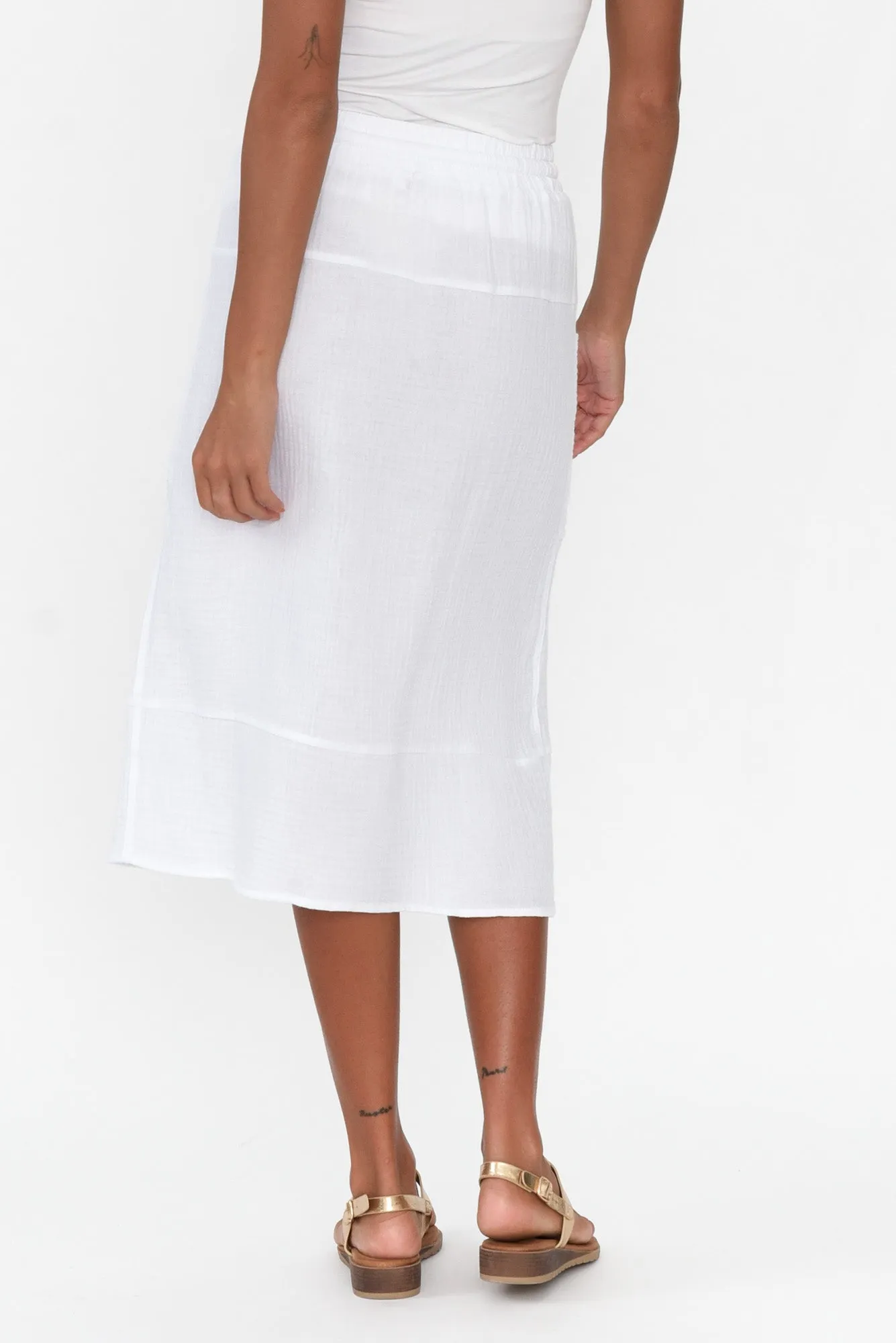 Byron White Cotton Skirt sold by Blue Bungalow product image thumbnail 4