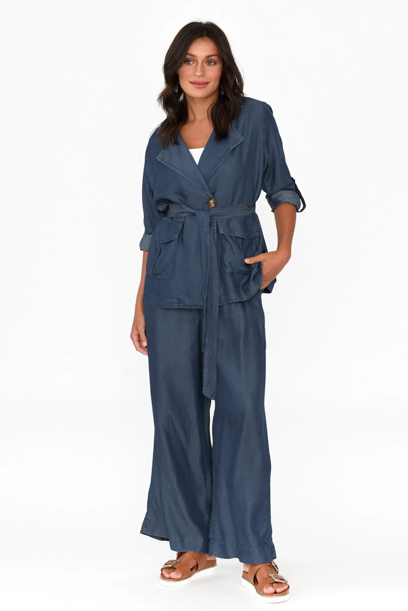 Lara Blue Denim Jacket sold by Blue Bungalow product image thumbnail 2