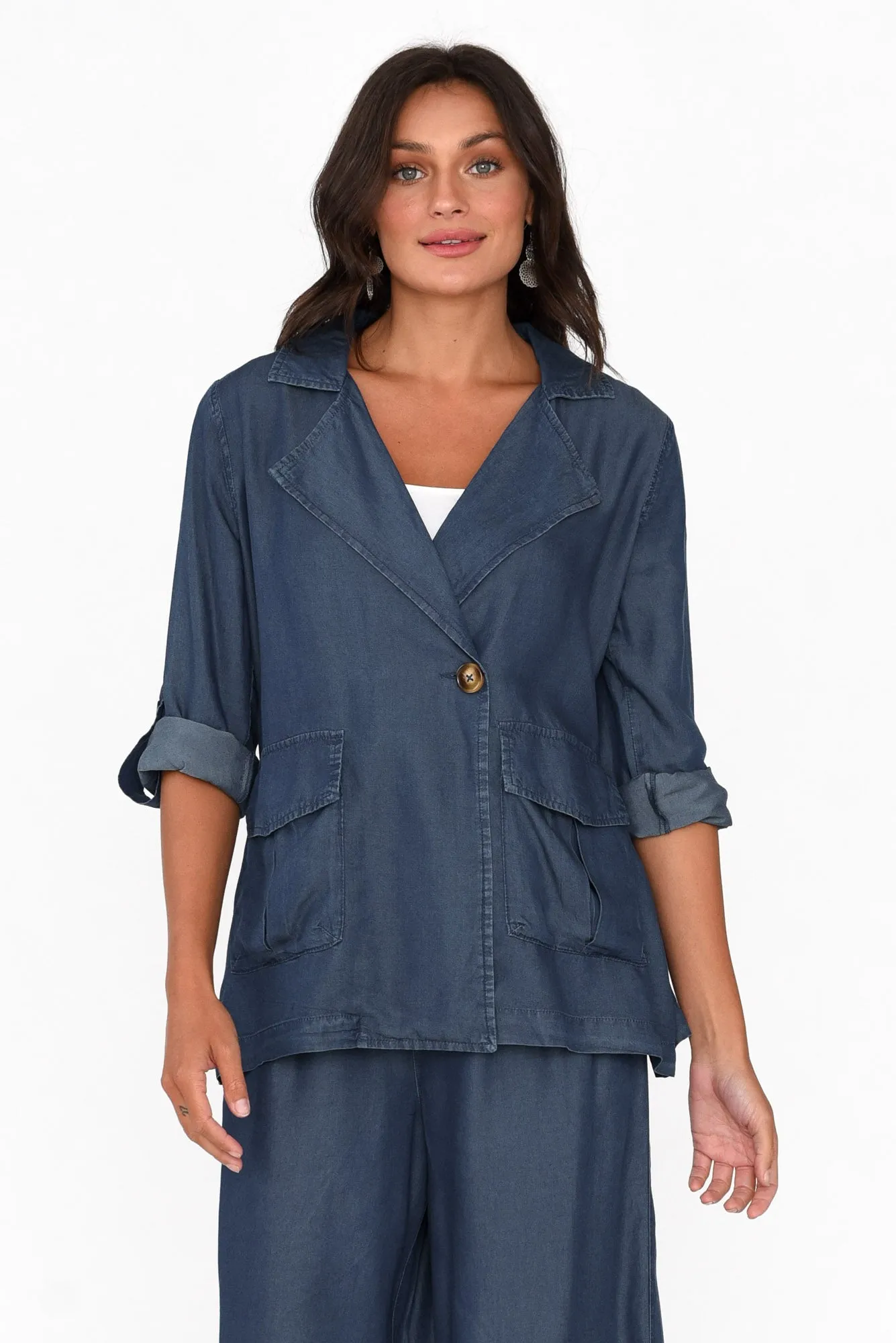 Lara Blue Denim Jacket sold by Blue Bungalow product image thumbnail 3