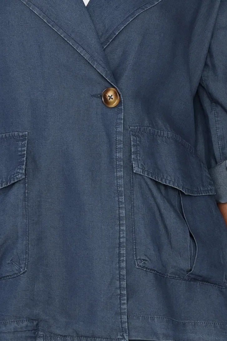 Lara Blue Denim Jacket sold by Blue Bungalow product image thumbnail 4