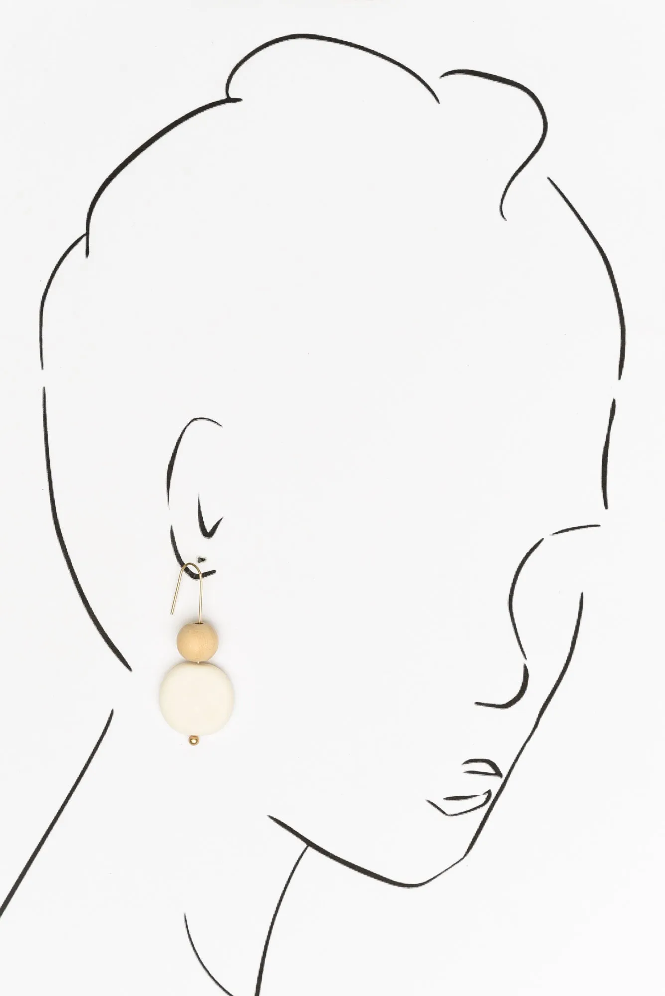 Adalee White Resin Disc Earrings sold by Blue Bungalow product image thumbnail 2