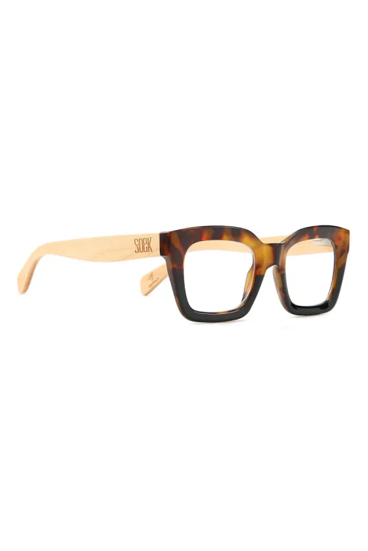 Aurelia Tortoiseshell Wooden Reading Glasses sold by Blue Bungalow